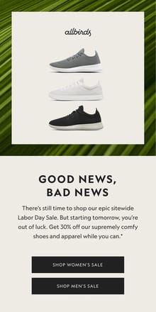 Email from Allbirds. Just Added 🔥 Extra 30% Off Sale