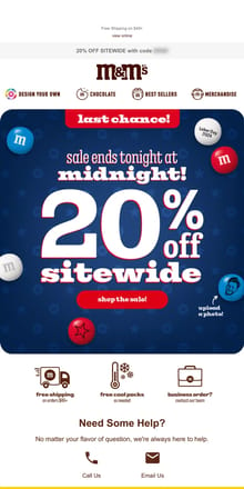 Email from M&M's. ⭐ Only Hours Left to Save!