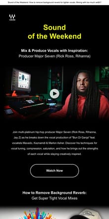 Email from Waves Audio. Rick Ross Producer’s Vocal Mixing Tips