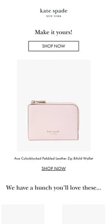 Email from Kate Spade. Prices have officially dropped