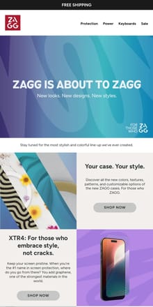 Email from ZAGG. Are you ready? We are!