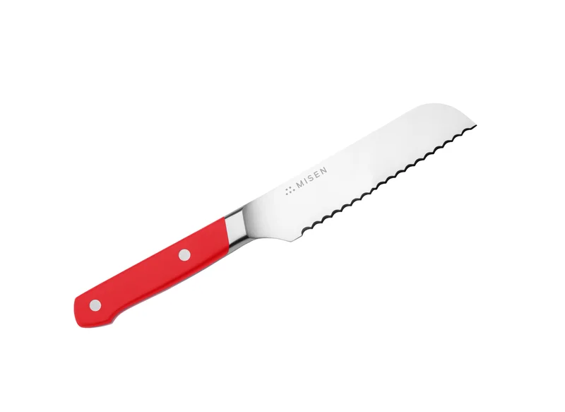 5'' Misen red serrated knife