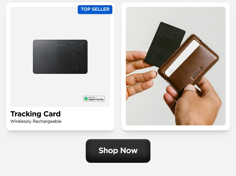 Tracking Card is remarkably slim and seamlessly integrates with Apple’s native Find My app for effortless wallet tracking. Plus, it’s fully rechargeable on any Qi or MagSafe charger.