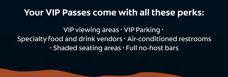 Your VIP Passes come with all these perks:
