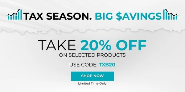 Tax Season. Big Savings. Take 20% Off on selected products Use code: discount code Limited Time Only Shop Now
