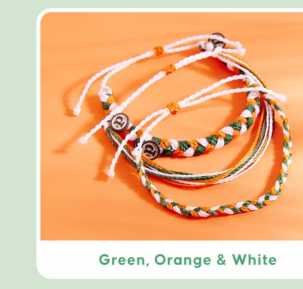 Green, Orange & White