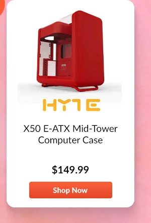 HYTE X50 E-ATX Mid-Tower Computer Case