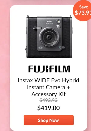 Fujifilm Instax WIDE Evo Hybrid Instant Camera + Accessory Kit