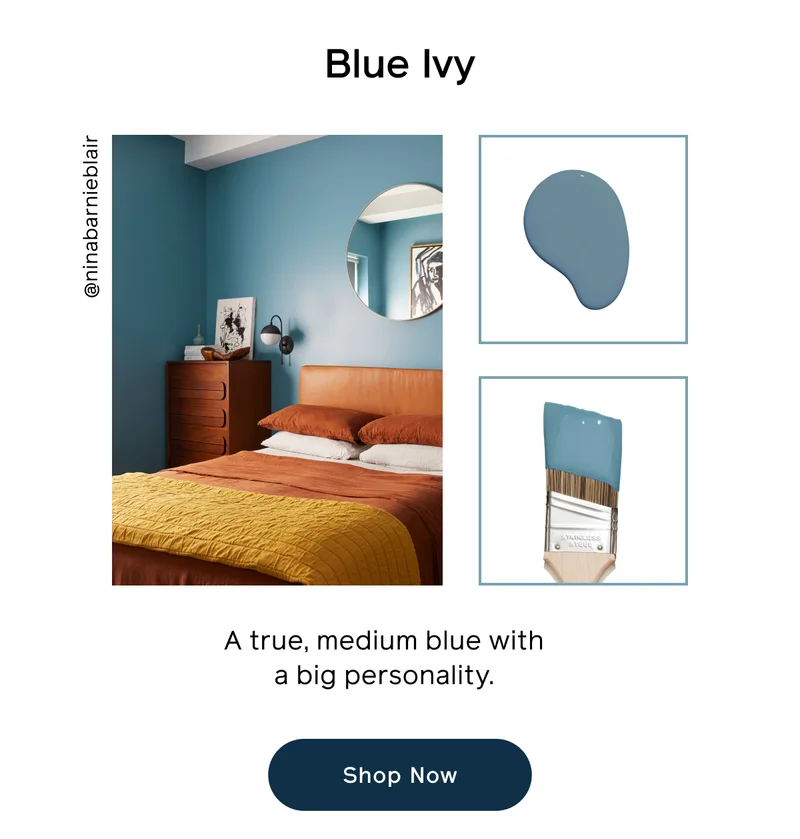 Blue Ivy. A true, medium blue with big personality. Shop Now