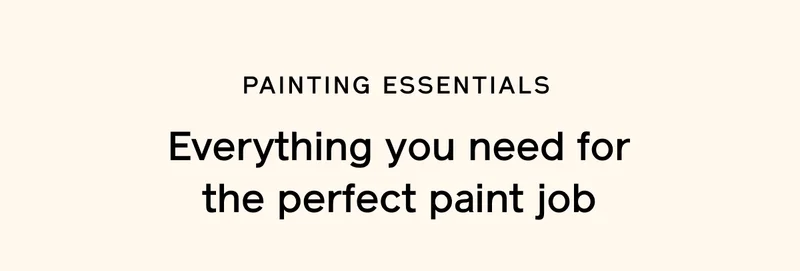 PAINTING ESSENTIALS. Everything you need for the perfect paint job