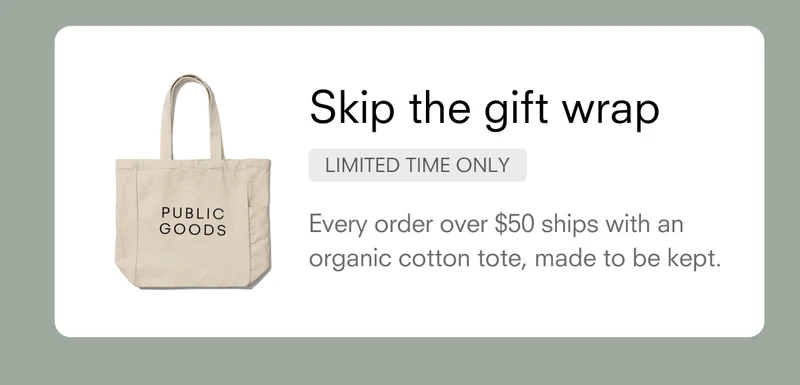 Skip the gift wrap