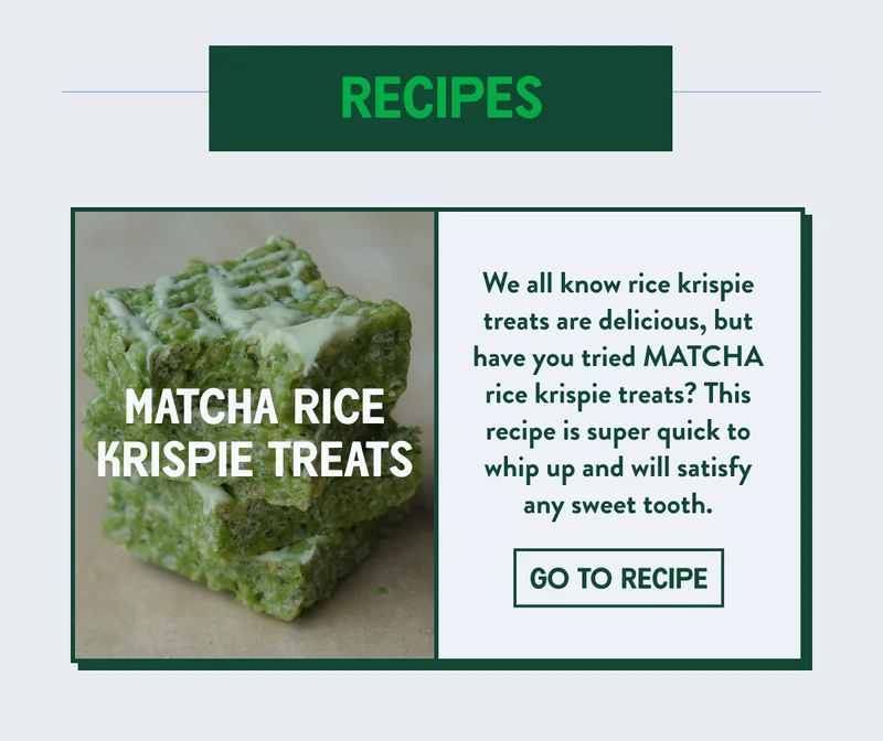 Matcha Rice Krispie Treats