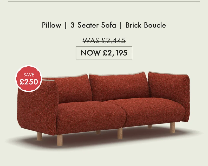 Pillow | 3 Seater Sofa | Brick Boucle