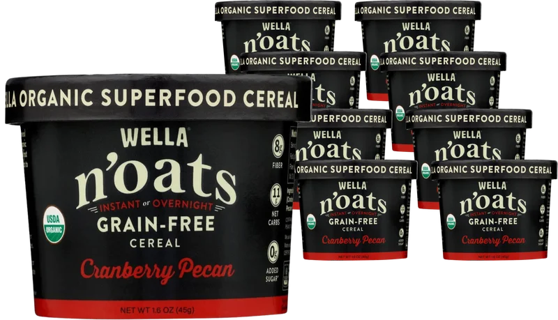 Image of LOW INVENTORY!<br>Wella N'oats Cranberry Pecan Hot Cereal (8 Pack)