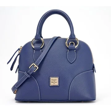 Dooney & Bourke Lucca Pebble Leather Satchel with Crossbody Strap