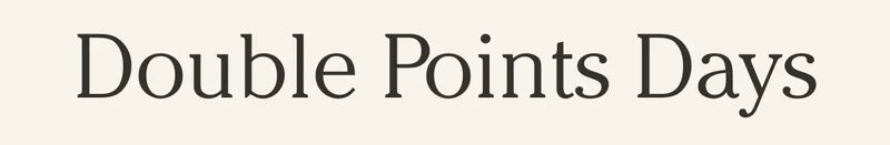 Double Points Days