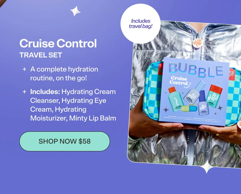 CRUISE CONTROL Travel Set A complete hydration routine, on the go! Sticker: Includes travel bag! [SHOP NOW $58]