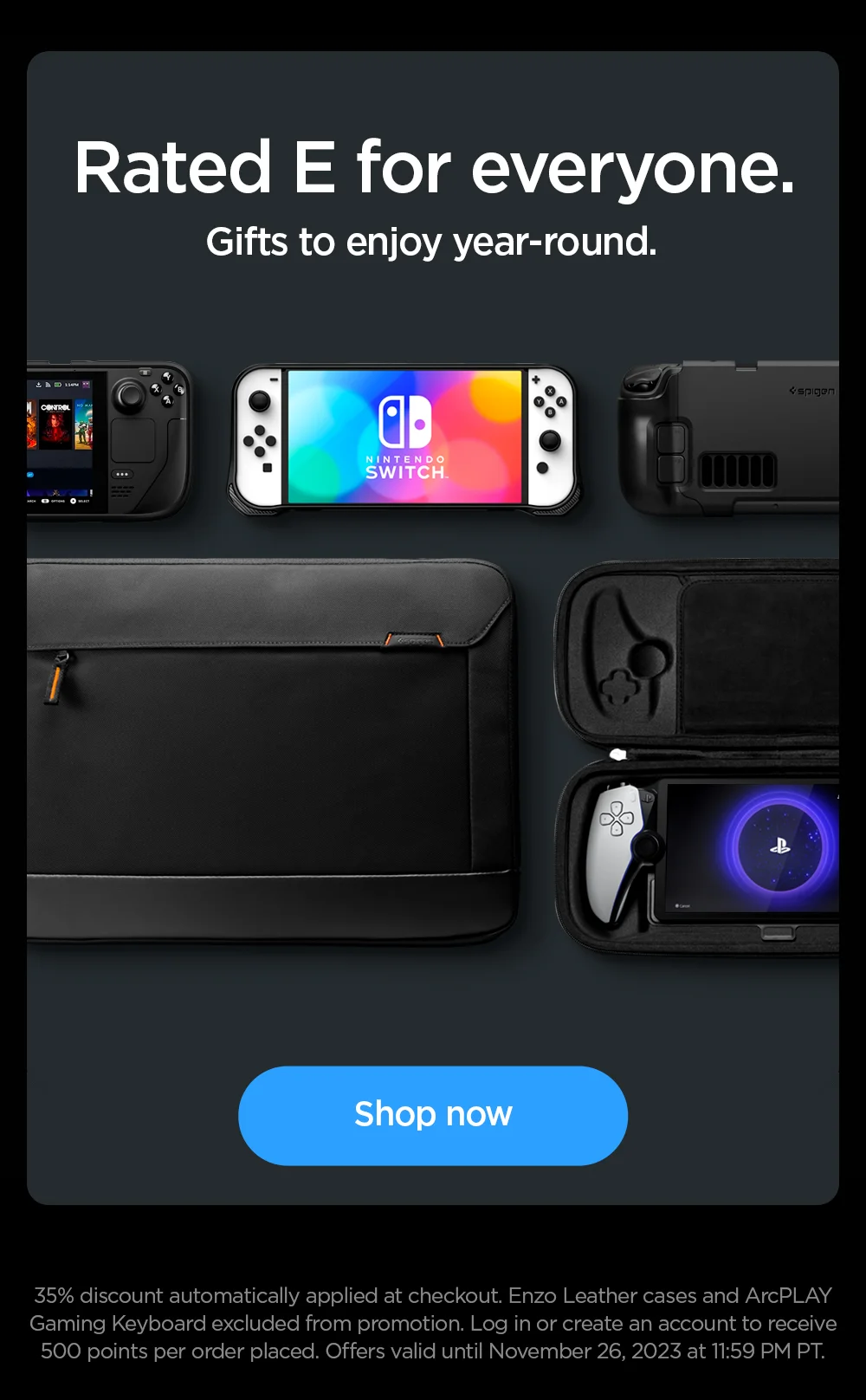 Rated E for everyone. Gifts to enjoy year-round.