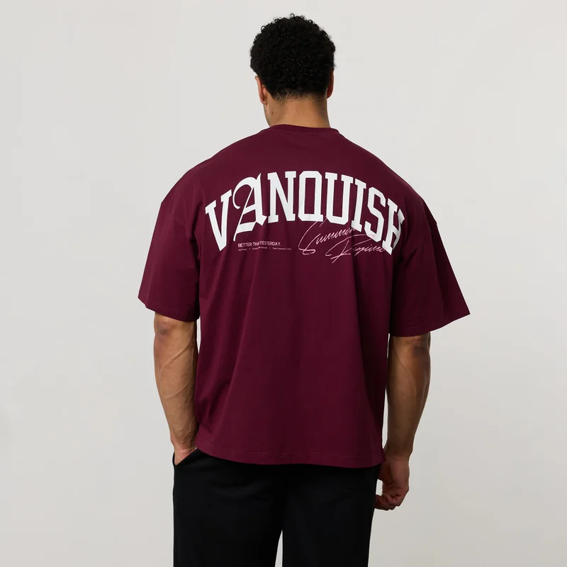 Image of REGIME OXBLOOD OVERSIZED BOXY T SHIRT