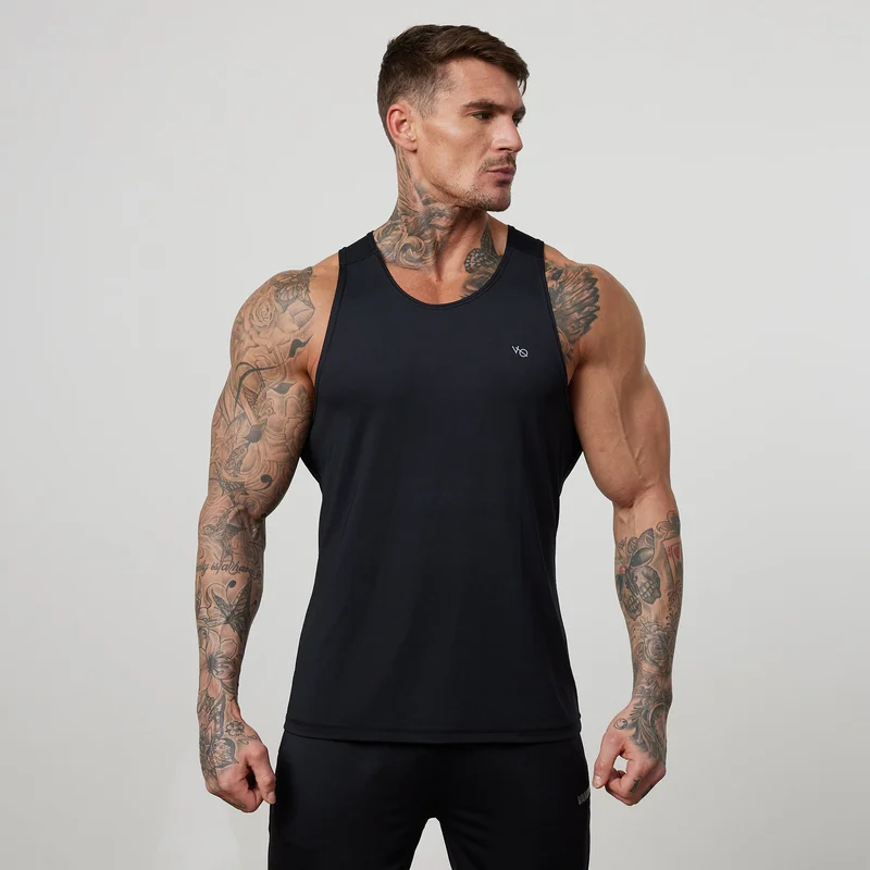 Image of Vanquish Essential Black Performance Tank Top