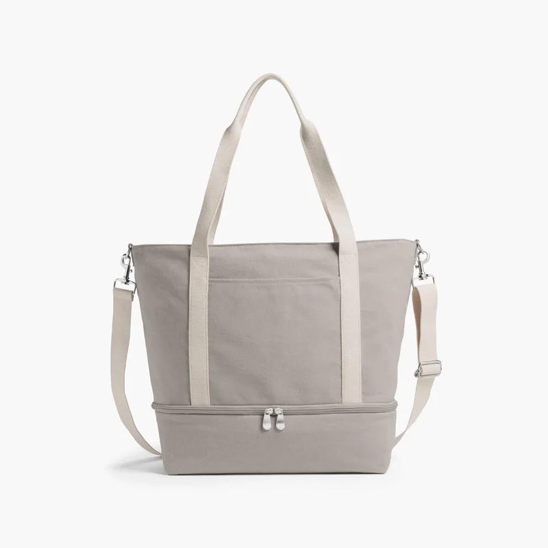 Image of Catalina Deluxe Tote - Eco Friendly Canvas - Dove Grey