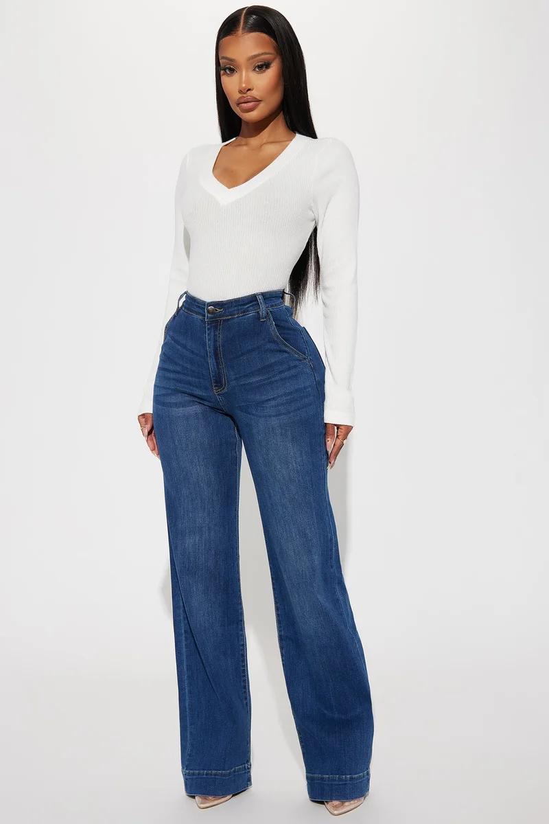 Image of Margot Stretch Trouser Jeans - Dark Wash