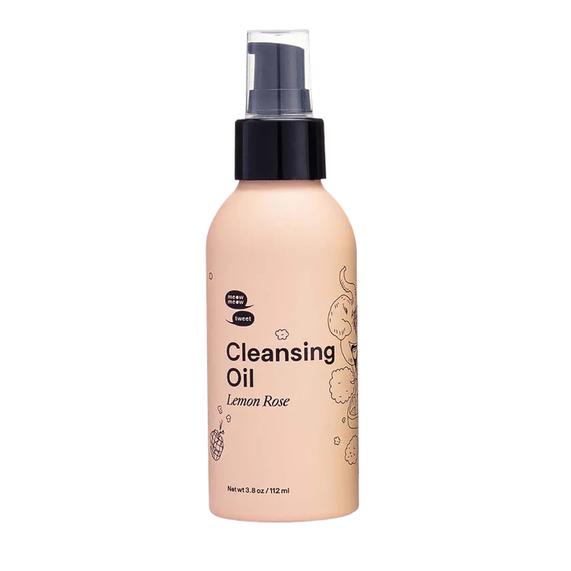 A light pink bottle with a black pump and graphics