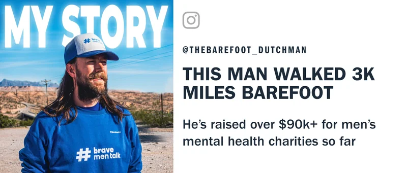 barefoot dutchman walk across america
