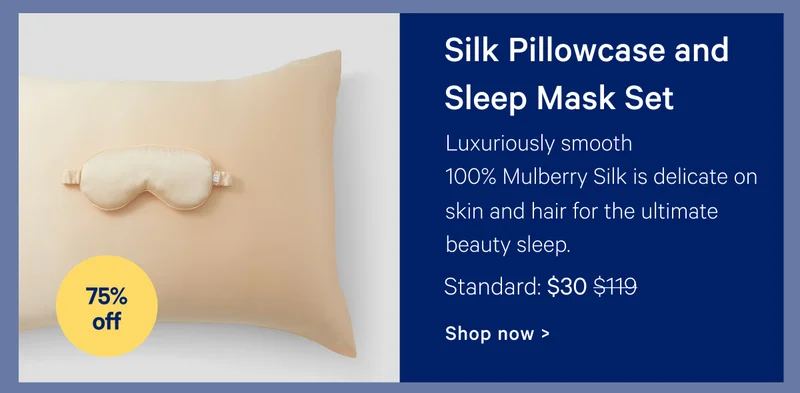 Silk Pillowcase and Sleep Mask Set