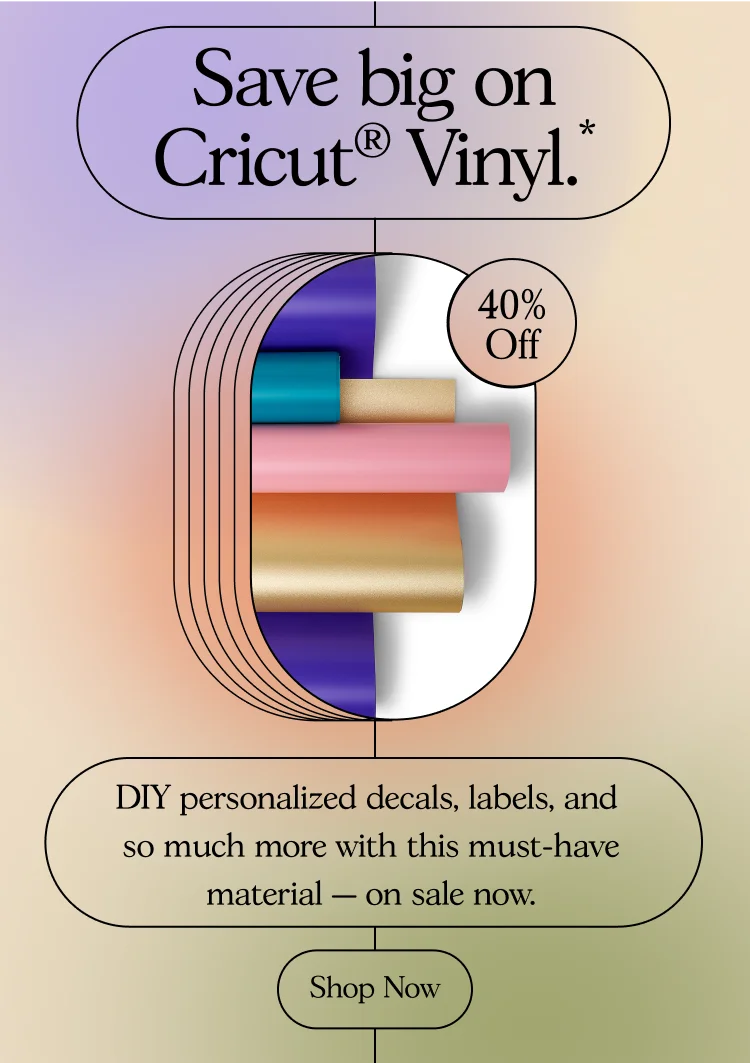 Save big on Cricut Vinyl.
