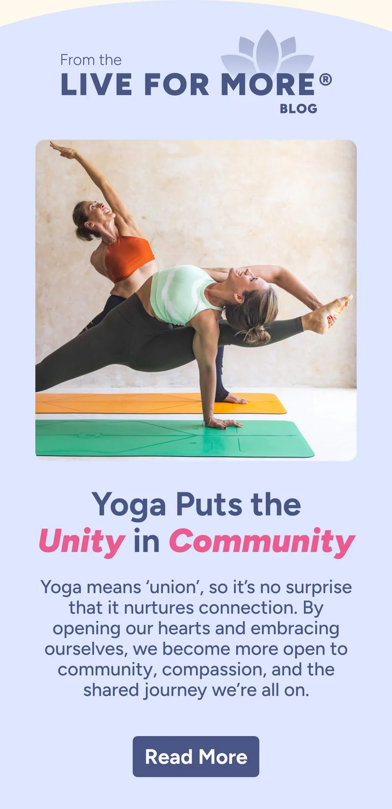 Yoga Puts the Unity in Community