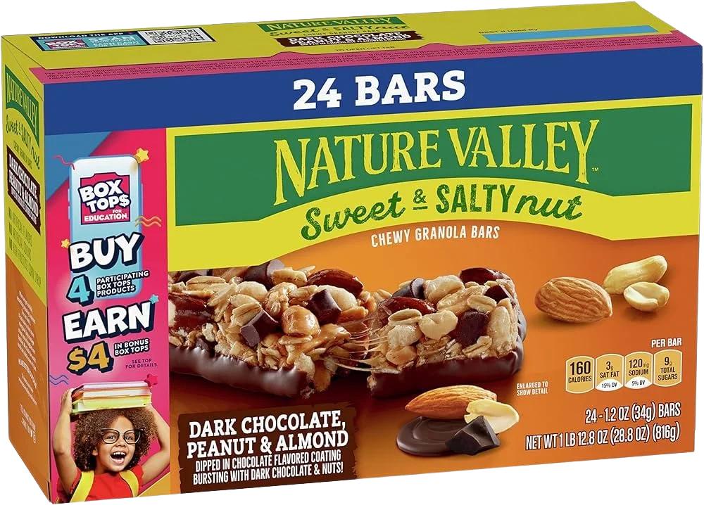 Image of Nature Valley Sweet & Salty Nut Chewy Granola Bars - Dark Chocolate, Peanut and Almonds (24CT)