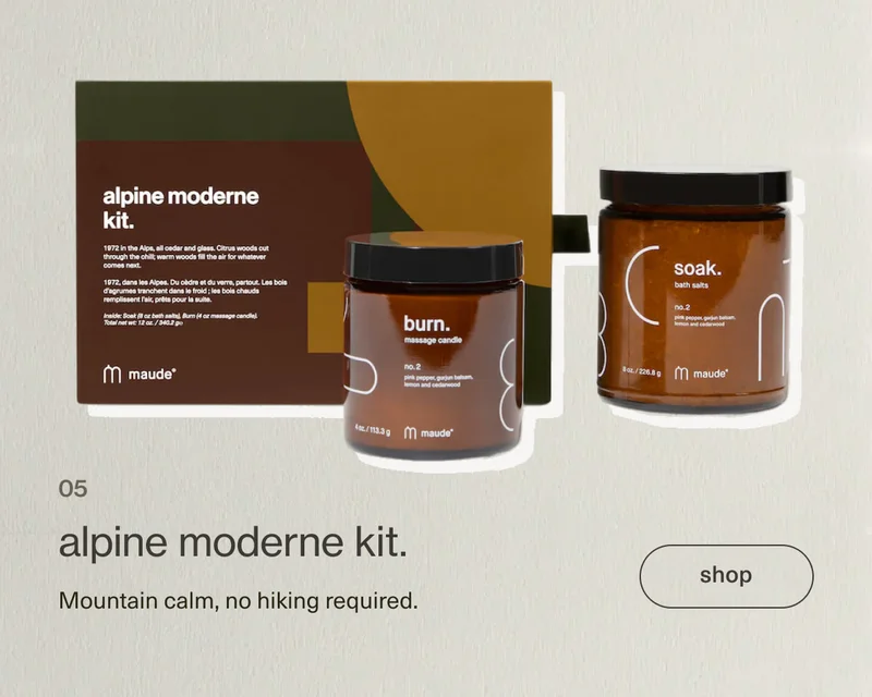 alpine moderne kit. | Mountain calm, no hiking required. | [ shop ]