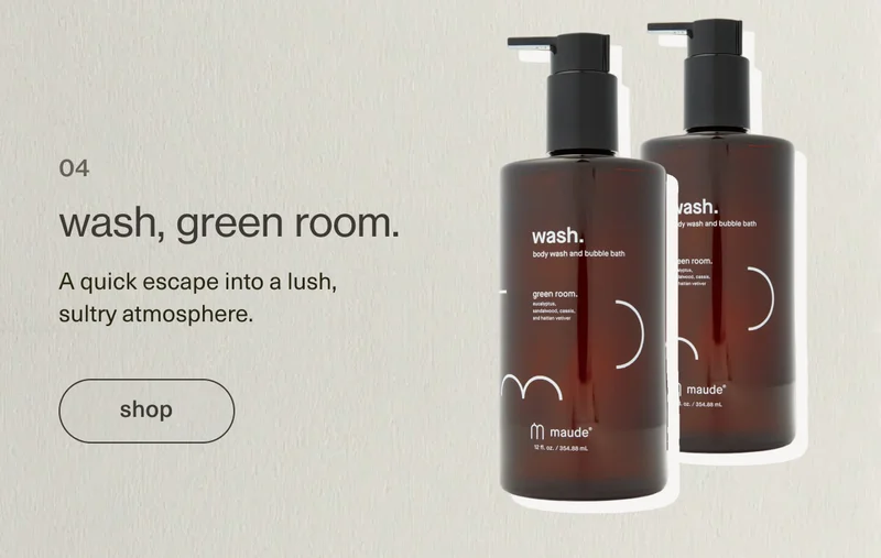 wash, green room. | A quick escape into a lush, sultry atmosphere. | [ shop ]