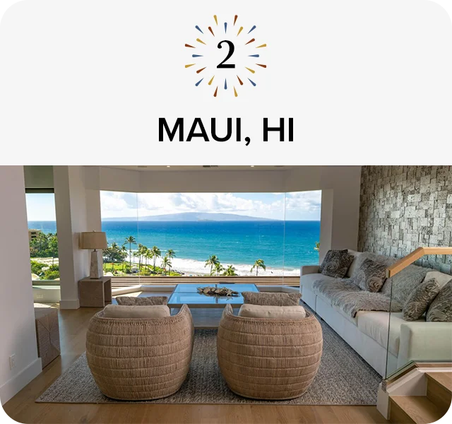 Unwind in a private home rental with stunning ocean views in Maui, Hawaii.
