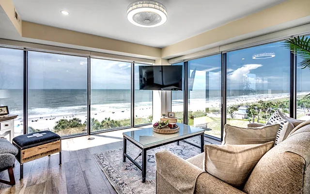 Soak in ocean views from a vacation rental perfect for group getaways in Myrtle Beach, South Carolina.