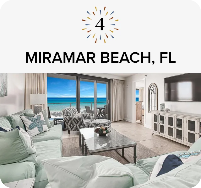 Wake up to seaside breezes at a private home rental in Miramar Beach, Florida.