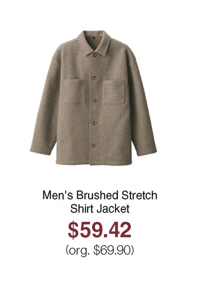 Shop Men's Brushed Stretch Shirt Jacket
