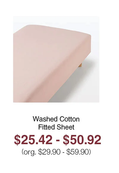 Shop Washed Cotton Fitted Sheet