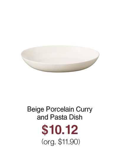 Shop Beige Porcelain Curry and Pasta Dish