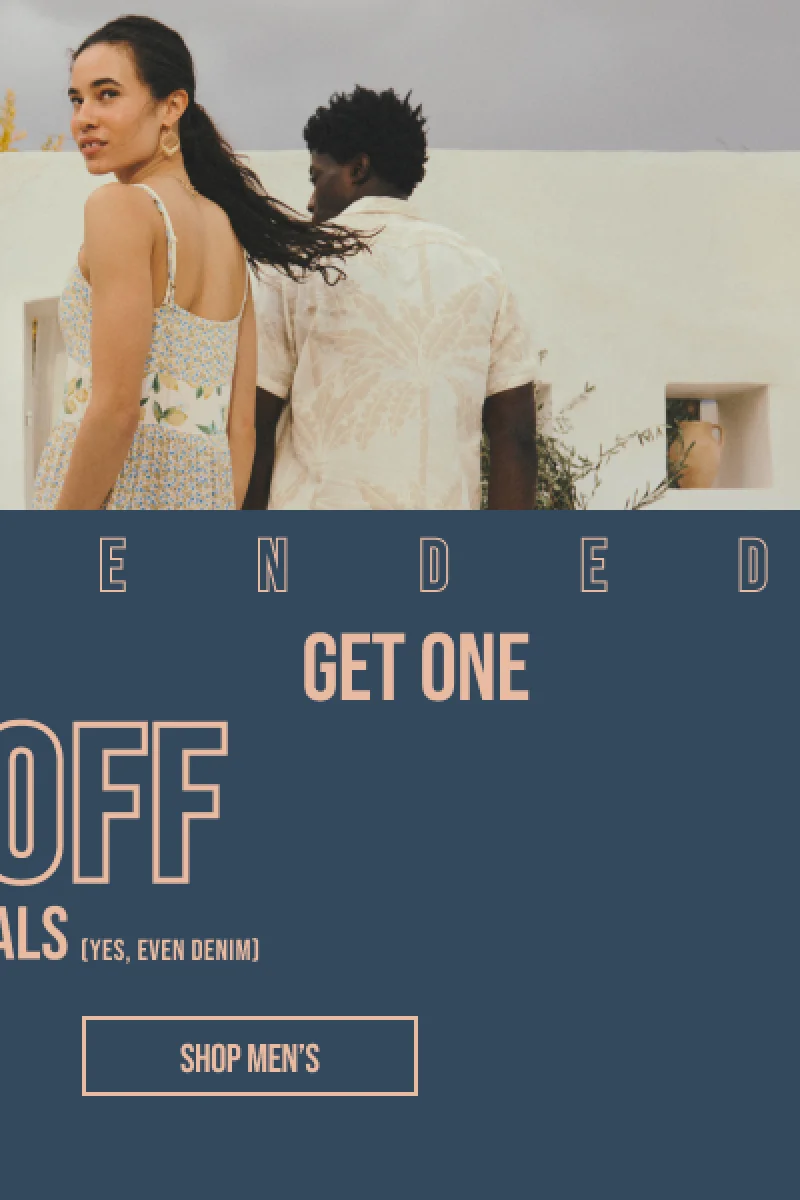 Buy One Get One 50% off Shop Men's