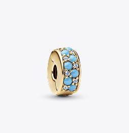 Aqua Blue Clip Charm