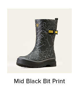 Mid Black Bit Print