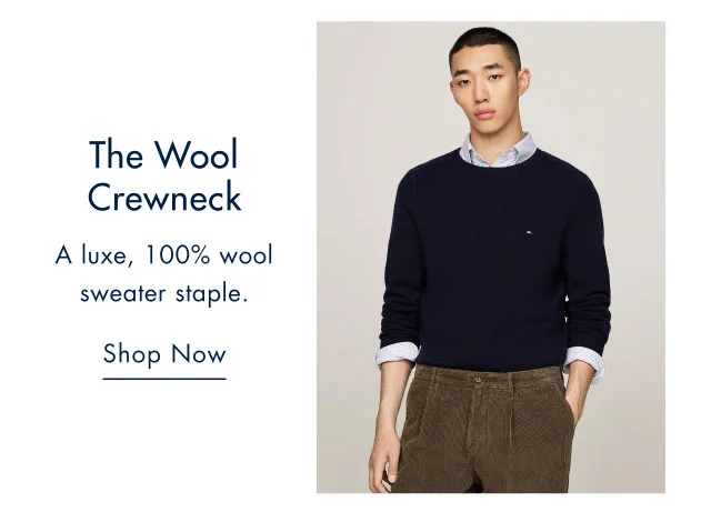 The wool crewneck                                            a luxe, 100% wool sweater staple.                                            Shop now