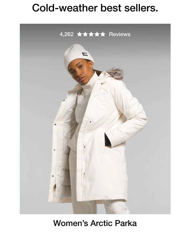 Cold-weather best sellers. Women's Arctic Parka