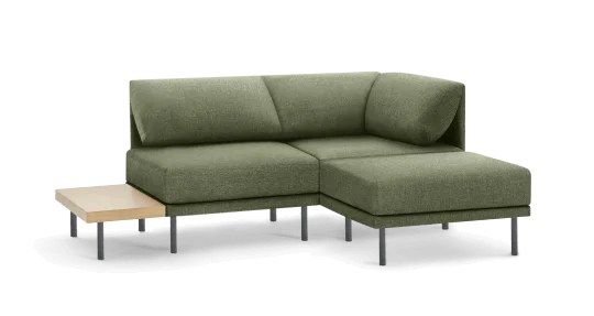 Range 3-Piece One Arm Sectional Lounger with Table