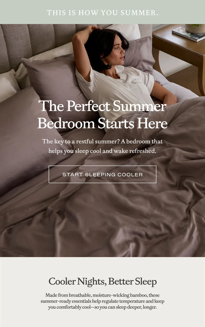 The Perfect Summer Bedroom Starts Here - Start Sleeping Cooler Today The Perfect Summer Bedroom Starts Here - Start Sleeping Cooler Today