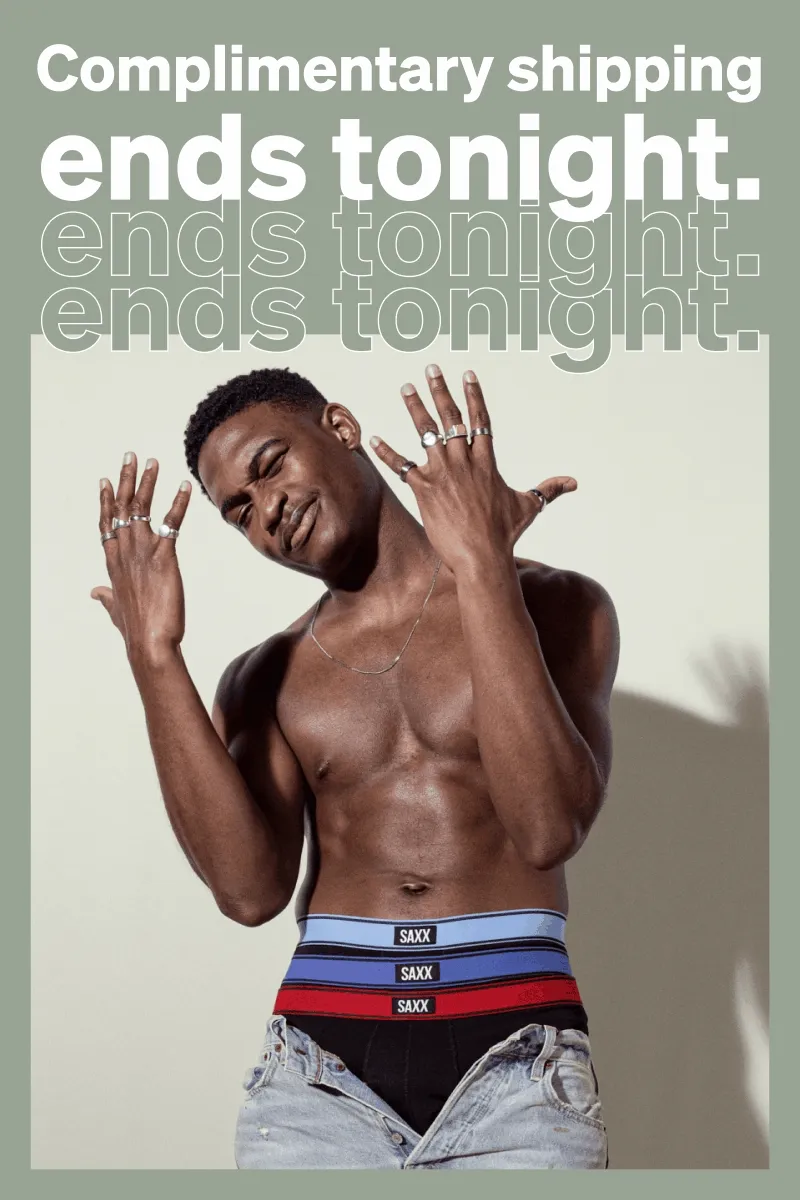 Complimentary shipping ends tonight.