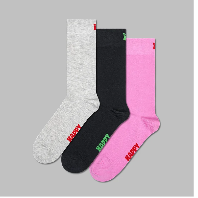 3-Pack Solid Socks