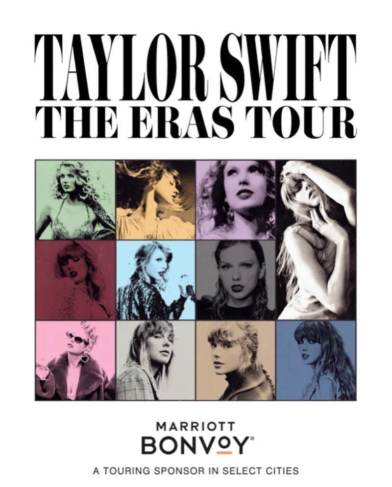 Taylor Swift The Eras Tour Marriott Bonvoy Sweepstakes landing page.